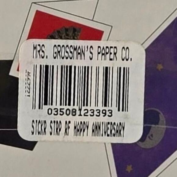 Mrs. Grossman's Sealed Sticker Strips 4 Sheets RF Happy Anniversary & Magic Dust - Picture 4 of 4
